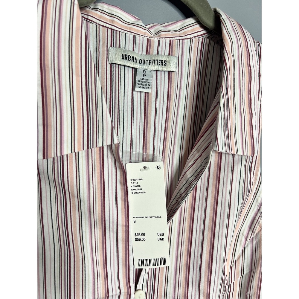 Urban Outfitters White Striped Collared Tank Top - Picture 8 of 8